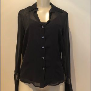 Dkny sheer blouse with camisole